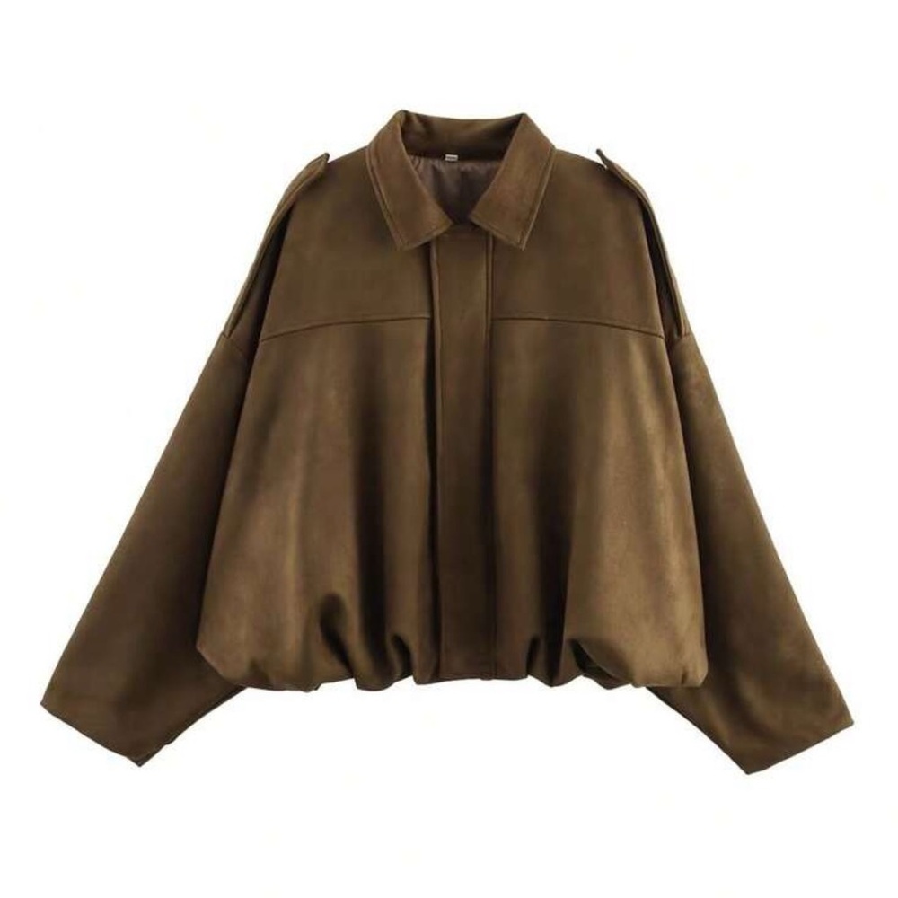 Brown Oversized Women's Jacket - Zara inspiration